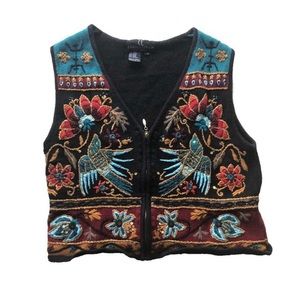 Embroidered sweater Vest vintage